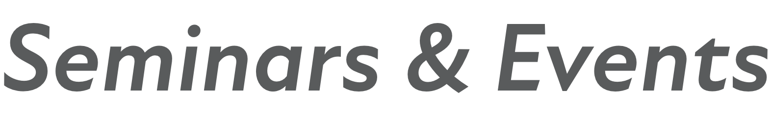 Seminars & Events